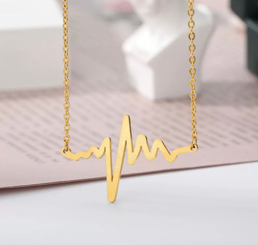 Gold Heartbeat Necklace