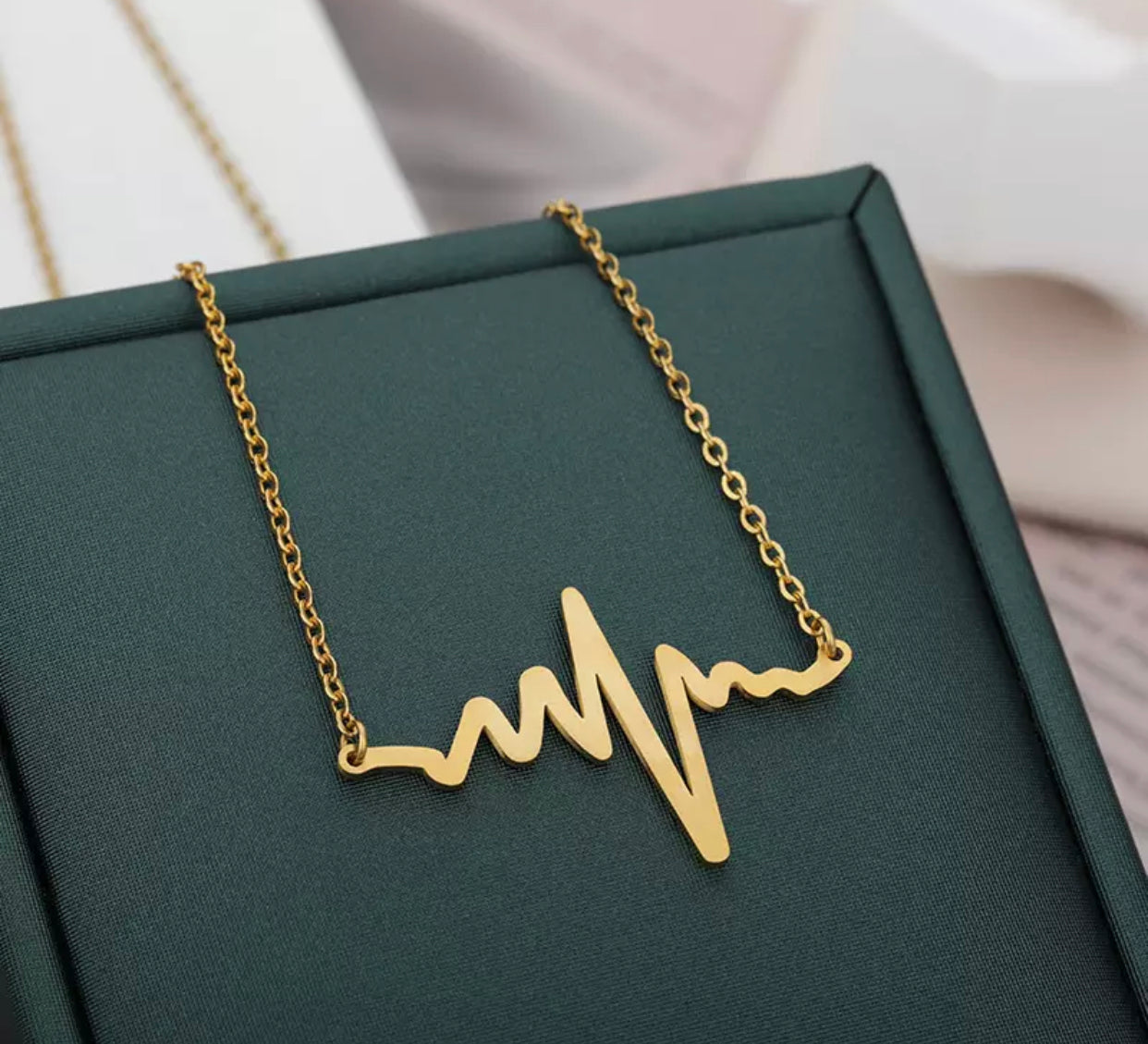 Gold Heartbeat Necklace